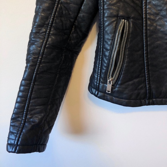Noisy May Faux Leather  Moto Black Jacket - Picture 2 of 8